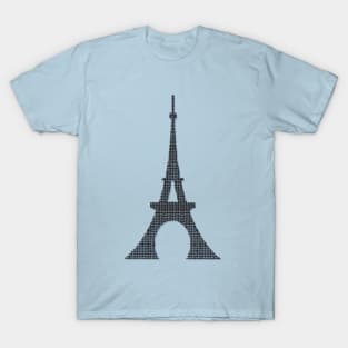 Eiffel Tower - Tiled Grid Design T-Shirt